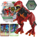 BAKUGAN TROX FIGURKA KOLEKCJONERSKA 3w1 CZERWONY DINOZAUR DINO KARTY ŻETON