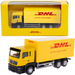 CIĘŻARÓWKA MAN DHL SAMOCHÓD DOSTAWCZY KURIER MODEL METALOWY POJAZD 1:64