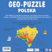 GEO-PUZZLE POLSKA 25 ELEMENTÓW GEOGRAFICZNA UKŁADANKA MAPA POLSKI ABINO