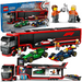 LEGO CITY CIĘŻARÓWKA Z LAWETĄ BOLIDY F1 WYŚCIGÓWKI FIGURKI 1086 EL. 60445