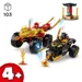 LEGO NINJAGO KAI I RAS W POJEDYNKU SAMOCHÓD MOTOCYKL FIGURKI 103 EL. 71789