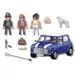 PLAYMOBIL MINI COOPER POLICJANT SAMOCHÓD AUTO OTWIERANY DACH PIESEK FIGURKI