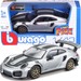 PORSCHE 911 GT2 RS SREBRNY SAMOCHÓD METALOWY AUTO MODEL POJAZD BBURAGO 1:43