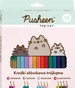 PUSHEEN KREDKI OŁÓWKOWE TRÓJKĄTNE ERGONOMICZNE 18 ŻYWYCH KOLORÓW MAJEWSKI