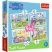 PUZZLE 4W1 WAKACJE ŚWINKA PEPPA PEPPA PIG UKŁADANKA - 34359 TREFL