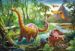 PUZZLE 60 EL. WĘDRÓWKA DINOZAURÓW DINOZAURY DINO UKŁADANKA TREFL 17319