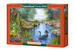 PUZZLE CZARNE ŁABĘDZIE A.ORPINAS RZEKA MOSTEK PARK 1500EL CASTORLAND