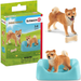 SCHLEICH PIESKI SHIBA INU FIGURKI KOLEKCJONERSKIE RĘCZNIE MALOWANE