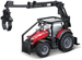 TRAKTOR METALOWY  MASSEY FERGUSON 6740S ŁADOWARKA Z NAPĘDEM MODEL BBURAGO