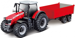 TRAKTOR METALOWY MASSEY FERGUSON 8740S Z PRZYCZEPĄ NAPĘD BBURAGO